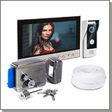 Комплект: цветной видеодомофон EP-V90RM и электромеханический замок Anxing Lock-AX091