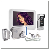 Комплект: цветной видеодомофон EP-7100 и электромеханический замок Anxing Lock – AX091